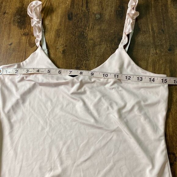Laundry Shelli Segal pink ruffle strap tank top shirt Sz S - Picture 7 of 10